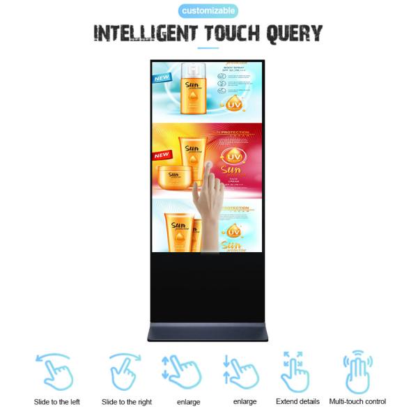 43 49 55 Inch Indoor Interactive Kiosk with 4K Ultra HD Display Cloud-Based CMS and Energy-Efficient Digital Signage Advertising Player