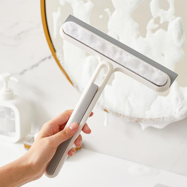 4In1 Dual Sided Glass Wiper Scraper Brush Household Squeegees Brooks Window Cleaning Tool Kit