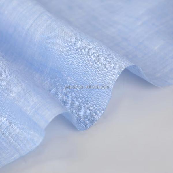 100% Linen Fabric Breathable and Healthy Natural Fiber Yarn Dyed Woven Pure Linen Women and Men for Clothing