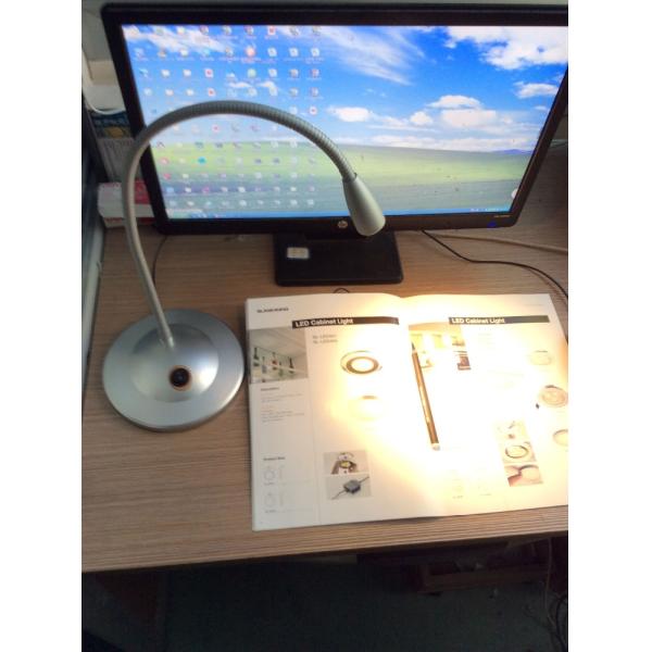 Modern Home Office LED Desk Lamp with Flexible Gooseneck Arm and NO Dimmer Support