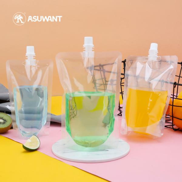 Customized Biodegradable Spout Pouch Refill For Clear Water Liquid Beverage