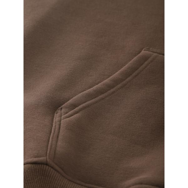 Más barato de gran tamaño hombres pesados suéteres sencillos de alta calidad calle de color sólido básico en blanco coser grueso algodón confortable sudadera