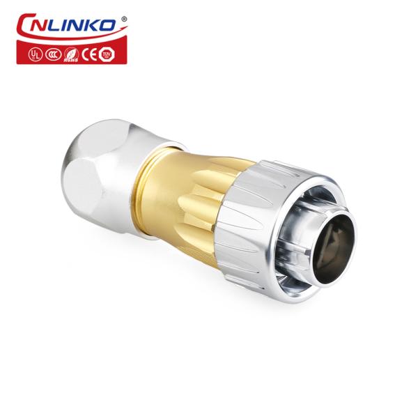 Cnlinko CE/CCC Approval Metal Circular Ethernet Rj45 Industrial Connectors Outdoor Waterproof Rj45 Female Connector