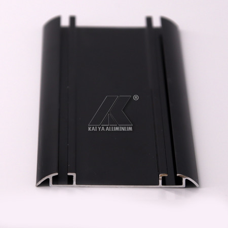 Black Powder Coating Aluminum Alloy Extrusion , 6063  OEM Cabinet Material