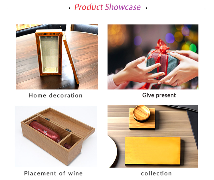 Luxury  Hand-polished Wood Maple Wood Wine Gift Packaging Box for Corporate