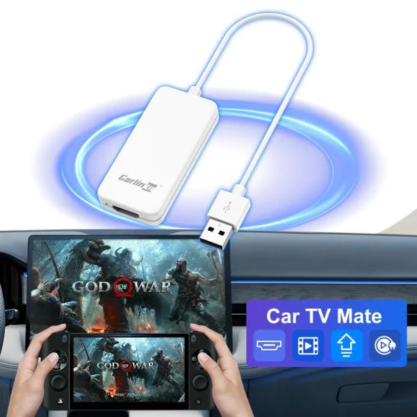 HD2CP オリジナル有線カープレイ アップグレードHDMIビデオ入力変換ボックス 1080Pカーテレビマートアダプター ストリームカープレイ