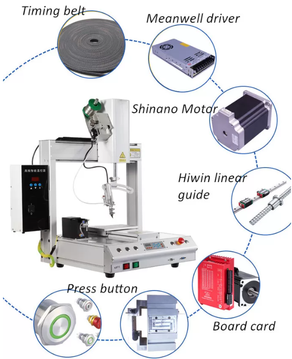 High Precision Dual Worktable Automatic Soldering Machine For PCB Assembly