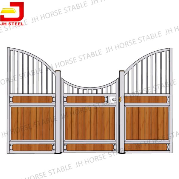 Portable Bamboo Board Horse Stable Box / Metal Horse Fence With Sliding Door