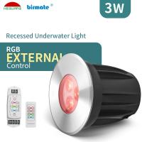 el control de Extenal del color de 3W RGB bajo el agua llevó la luz de la piscina de las luces