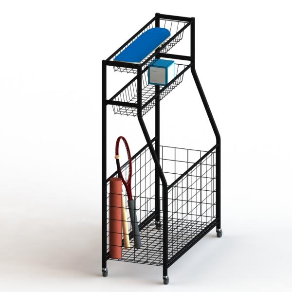3 Tier Metal Sporting Goods Storage Rack In Garage Storage Stand
