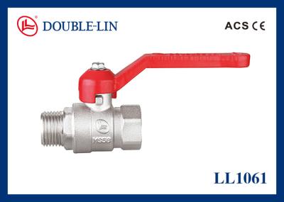 Full Flow Male / Female 1 2 Inch Brass Ball Valve Aluminium Handle