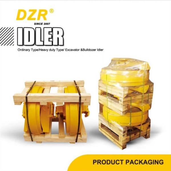 Yellow or Black 40SiMnTi/40Mn2 High Strength Durable Bulldozer Parts Front Idler wheel