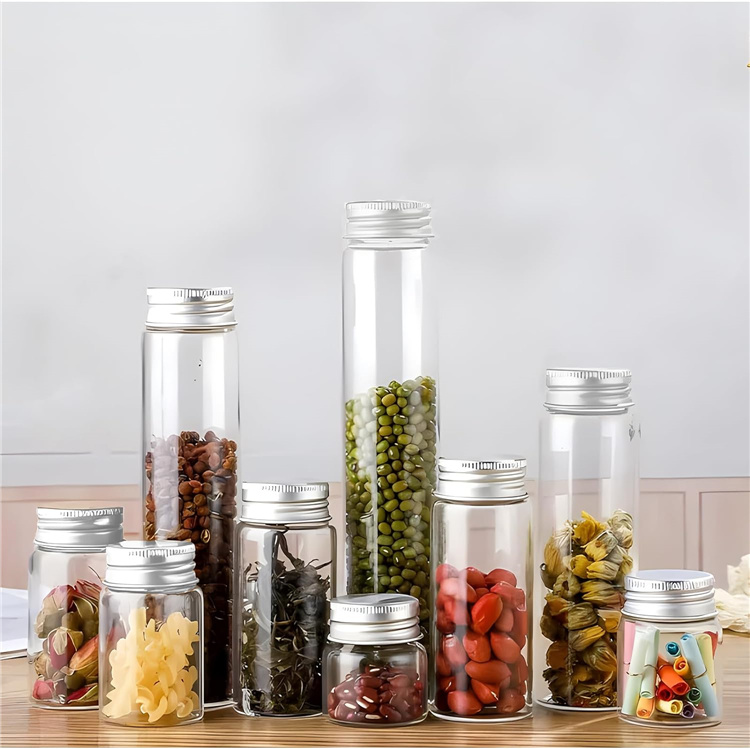 Laboratory Clear Flat Bottom Borosilicate Glass Test Tube Glass Tube with Screw Cap