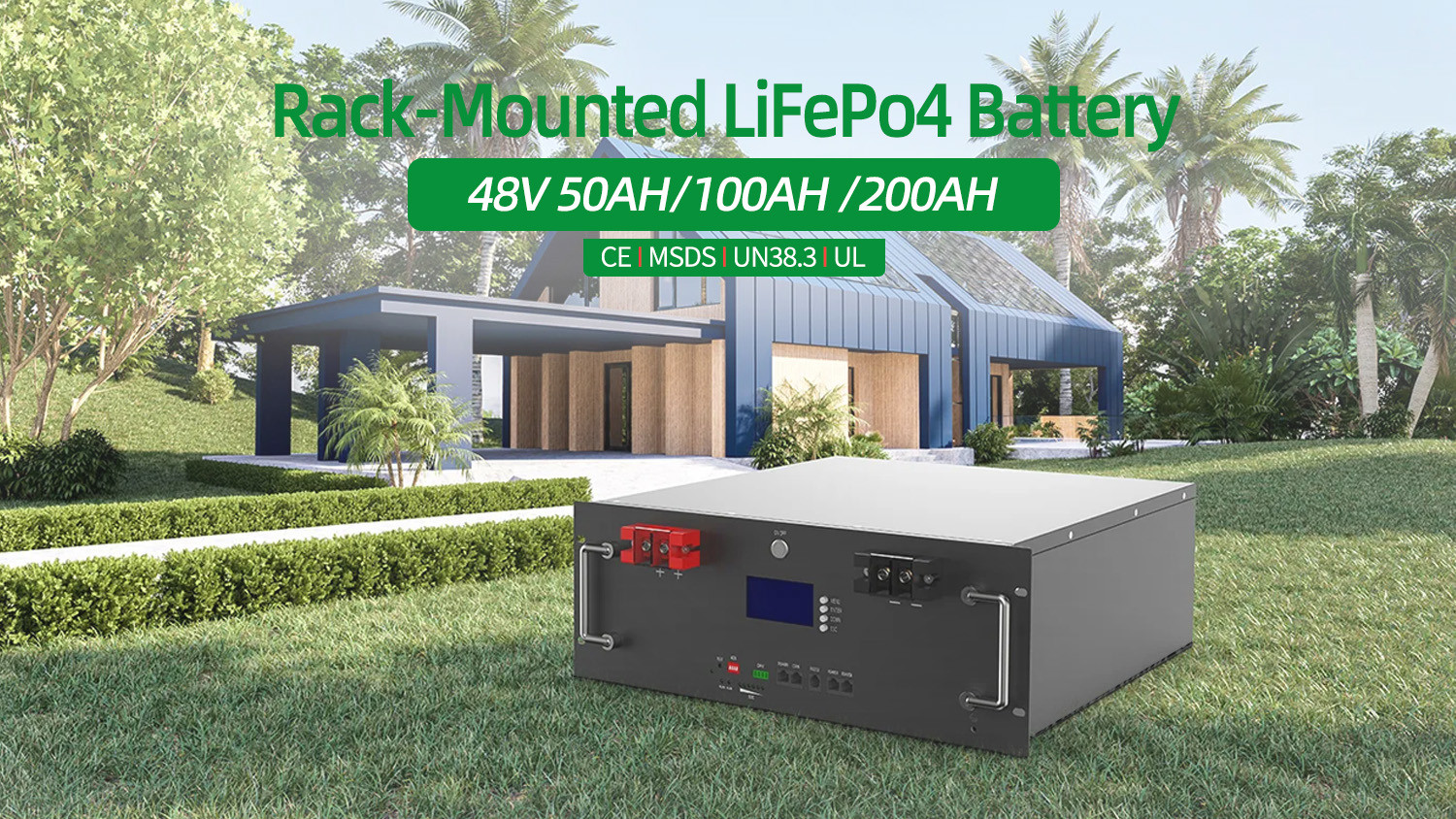 Умная система хранения литийных батарей BMS All in One Off Grid / Hybrid Grid Energy Wall Rack.