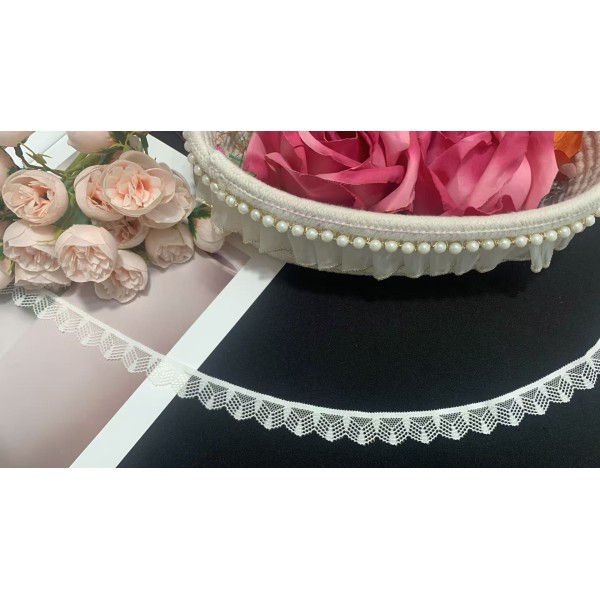 A1T0139/A1T0156 Delicate French Lace Trim Soft Mesh with Scalloped Edge 2cm for Dresses Lingerie Handmade Craft Supplies Luxury Vintage