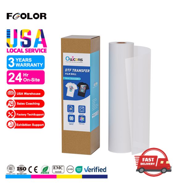 Custom Size DTF Film Roll A3 100m Heat Transfer Printing PET Sheet for Clothing