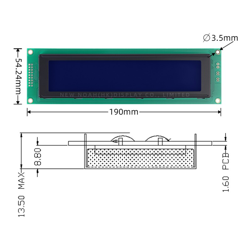 Blue Film White Letters 4004A5 Character Display Screen 4X40 4004 ST7066U LED Backlit Character Screen