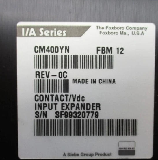 Foxboro CM400YNFBM12 Mid-Range Process Controller with 400 MHz Processor and 256 Configurable I/O Points for Industrial Automation