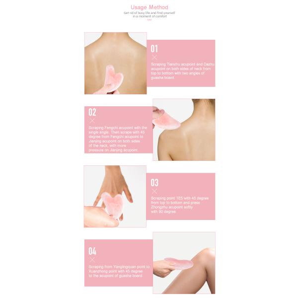 Кварц Роза камня Gua Sha нефрита