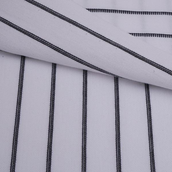 Sweat Absorbing Cotton Pique Fabric 40S Soft Lycra Yarn Dyed T Shirt Material