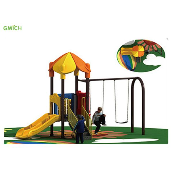 CE ROHS ISO Kids Plastic Play Structure With Slide  Free Custom Design