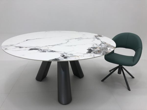 Round Ceramic Marble Dining Table For Dining Room Home Kitchen And Hotel