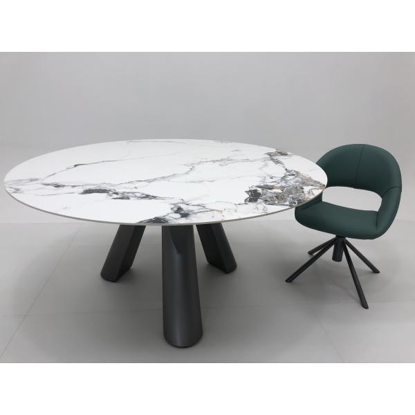 Round Ceramic Marble Dining Table For Dining Room Home Kitchen And Hotel