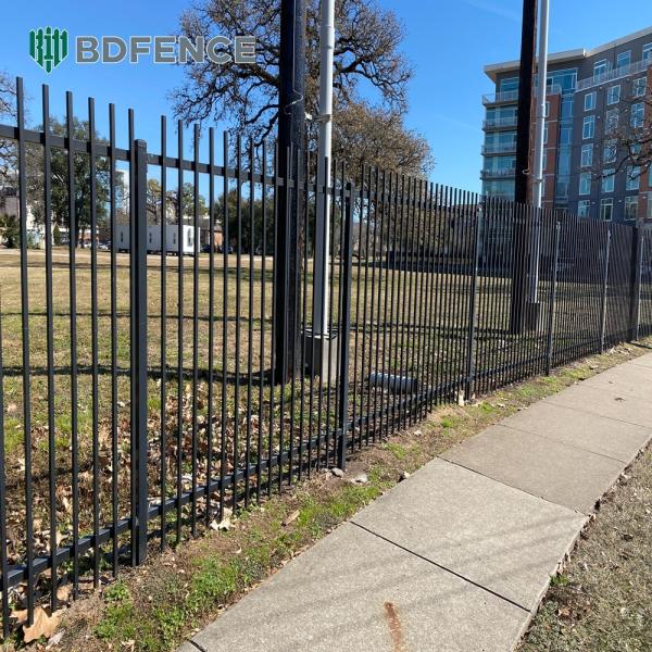 Sandblasted Tubular Steel Fence Anti-Fingerprint
