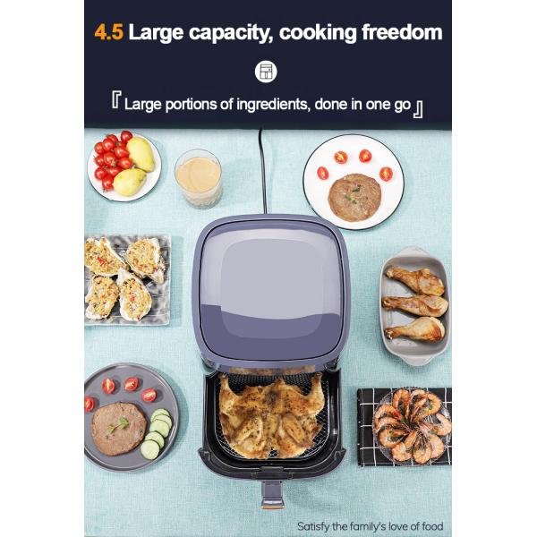 Electric 4.5L Smart Air Fryers 1400W 80 To 200 Degree
