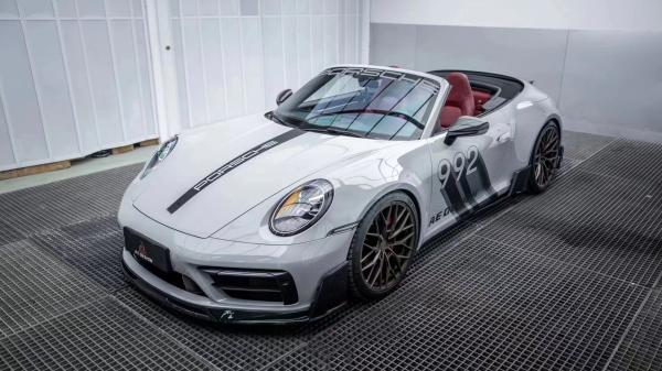 For Porsche 992s Carbon Fiber Body Kit 992s AE Style Dry Carbon Fiber Front Lip Diffuser Spoiler Side Skirt