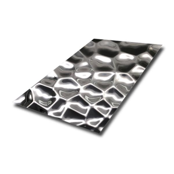 Placa de metal de aço inoxidável ondulada brilhante da onda da folha da ondinha da água do OEM