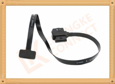 Black 16 Pin Male To Female Obd2 Adapter Cable CK-MF16A01 For Automotive