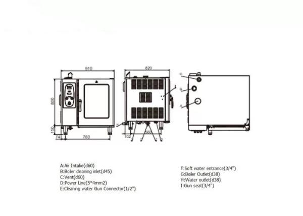 SS 304 12.5kw 900mm Commercial Kitchen Cooking Equipment