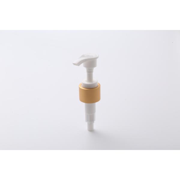 24/410 Ribbed Cosmetic Lotion Pump Aluminum Cover Left right lock For Plastic Bottle
