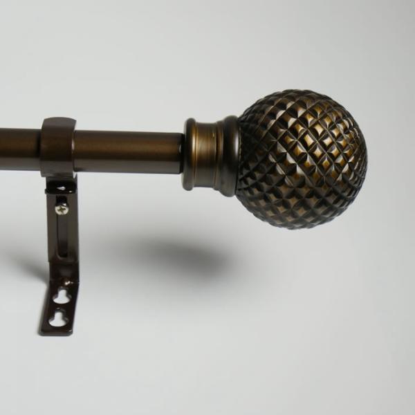 Classic Round Telescoping 1 Inch Curtain Rod Finials