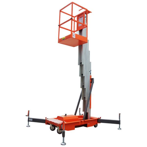 4m 6m 8m Electric Hydraulic Mast Lift Aluminium Alloy Lift Platform
