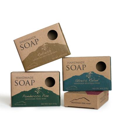 Caixa dobrável amigável do papel de embalagem do eco biodegradável feito sob encomenda das caixas do sabão