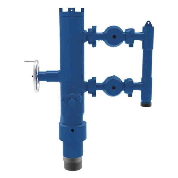 5-1/2' API Casing LTC Buckle ligado 35Mpa Pressão de trabalho Duplo Plug Cementador cabeça com embalagem de madeira 450KG