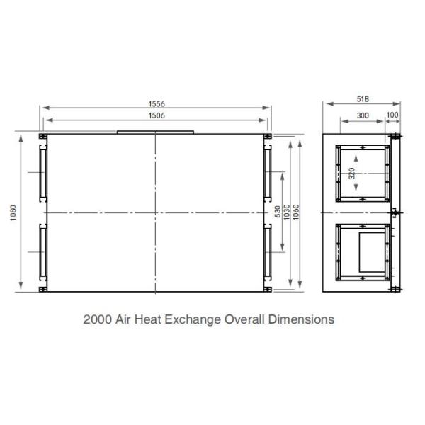 Acoustic Cotton Fresh Air HRV Heat Recovery Ventilation Unit
