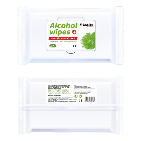 Antibacterial  Alcohol Surface Wipes / Portable  Rubbing Alcohol Wipes