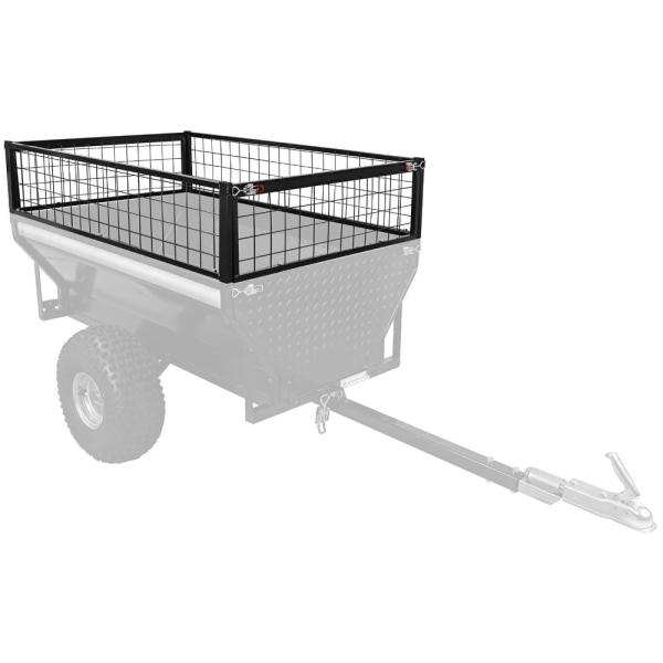 Off Road Atv Dump Trailer Hauler Utility 2 Wheels Single Axle With Cage