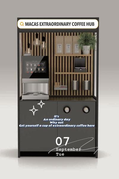 Máquina de venda automática de café comercial de aço inoxidável 2700W
