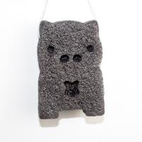 esponja facial Konjac do banho do urso da fibra vegetal da esponja do carvão vegetal de 8.6×6.5×2.5cm