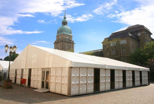 Customized Size White Aluminum Alloy Large Event Tent With Abs Solid Wall