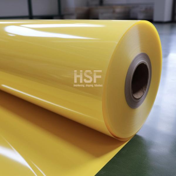 Прозрачная жёлтая ламинирующая пленка CPP 40uM для упаковки канцелярских изделий