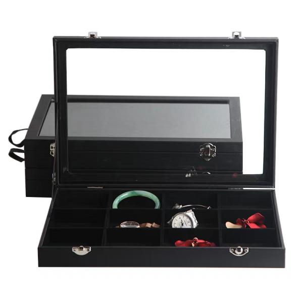 Custom Logo Accepted PU Leather Jewelry Holder for Necklace Rings Earrings Storage