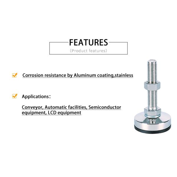 Vernickeln Treatment M16 Industrial Leveling Feet Cushioning Type