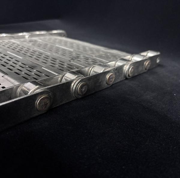 Stainless Steel Metal 304 316 Chain Plate Conveyor Belt For Waste Treatment