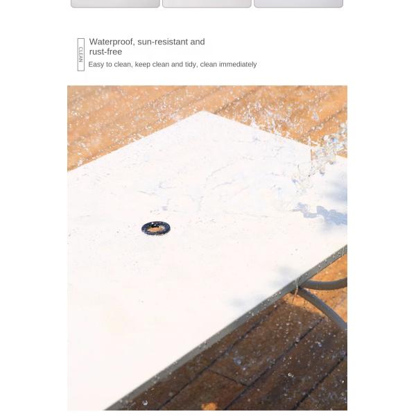 Carbon Steel 4 Seater Cafe Table Set Outdoor 600*730mm / 700*730mm