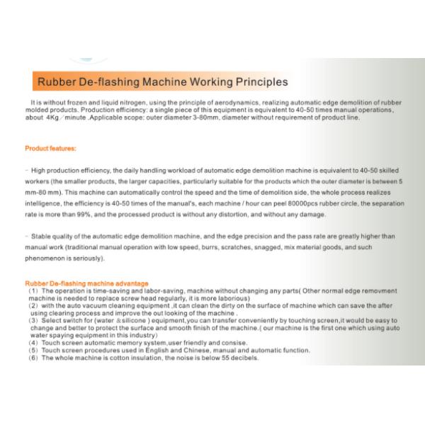 Manufacturing Plant Spin Trim Deflashing Rubber Dege Burr Machine with Silicone Liquid